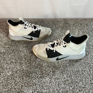 Nike Paul George PG3 A02607-101 White Black Mens Sneakers Basketball Size 11